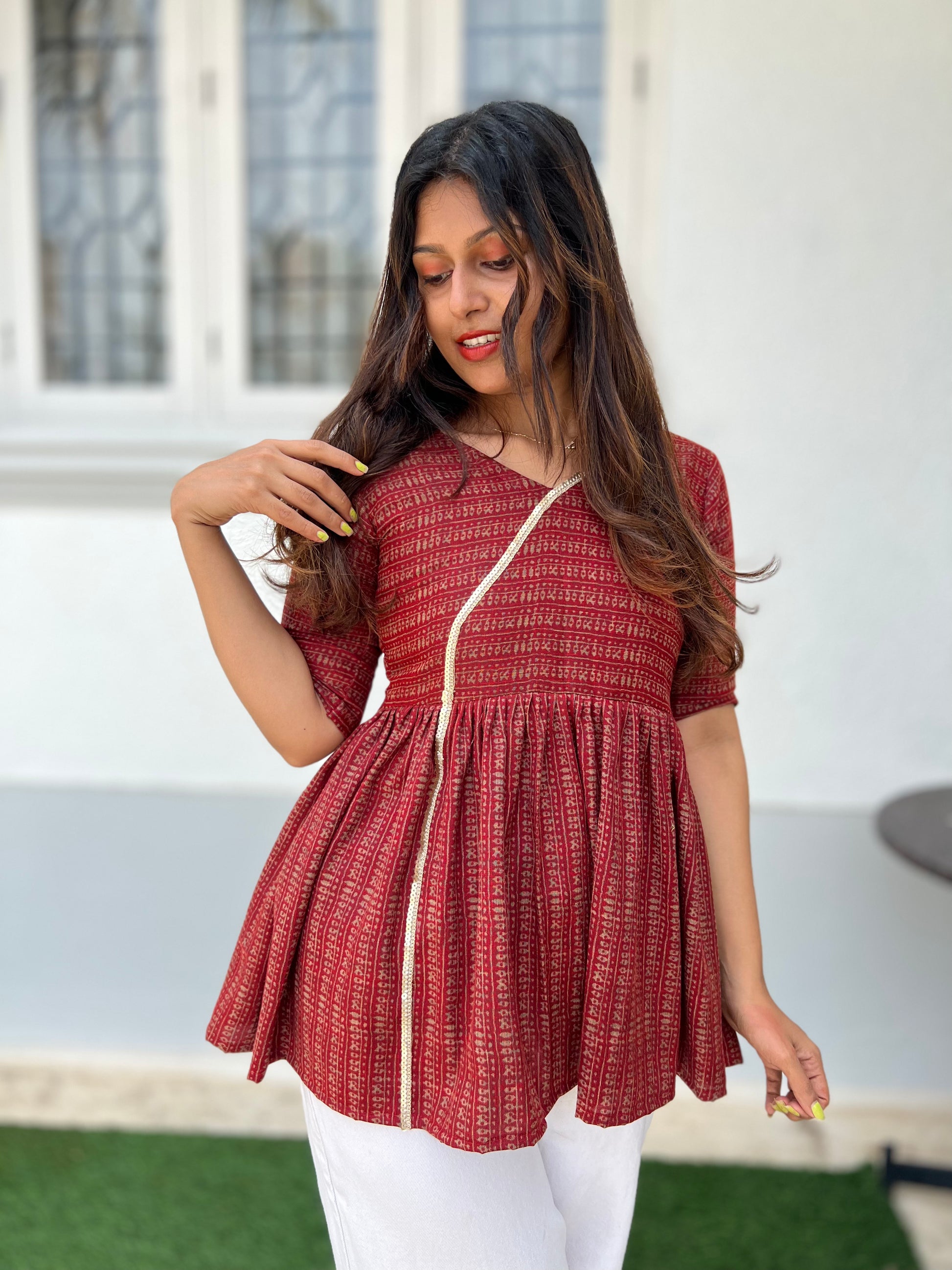 Crimson Peplum – The Morena Label