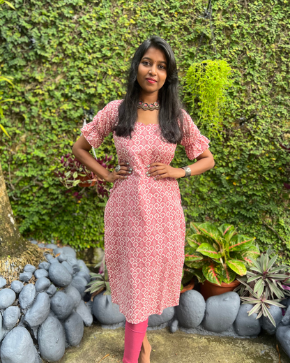 Scallop print Kurti