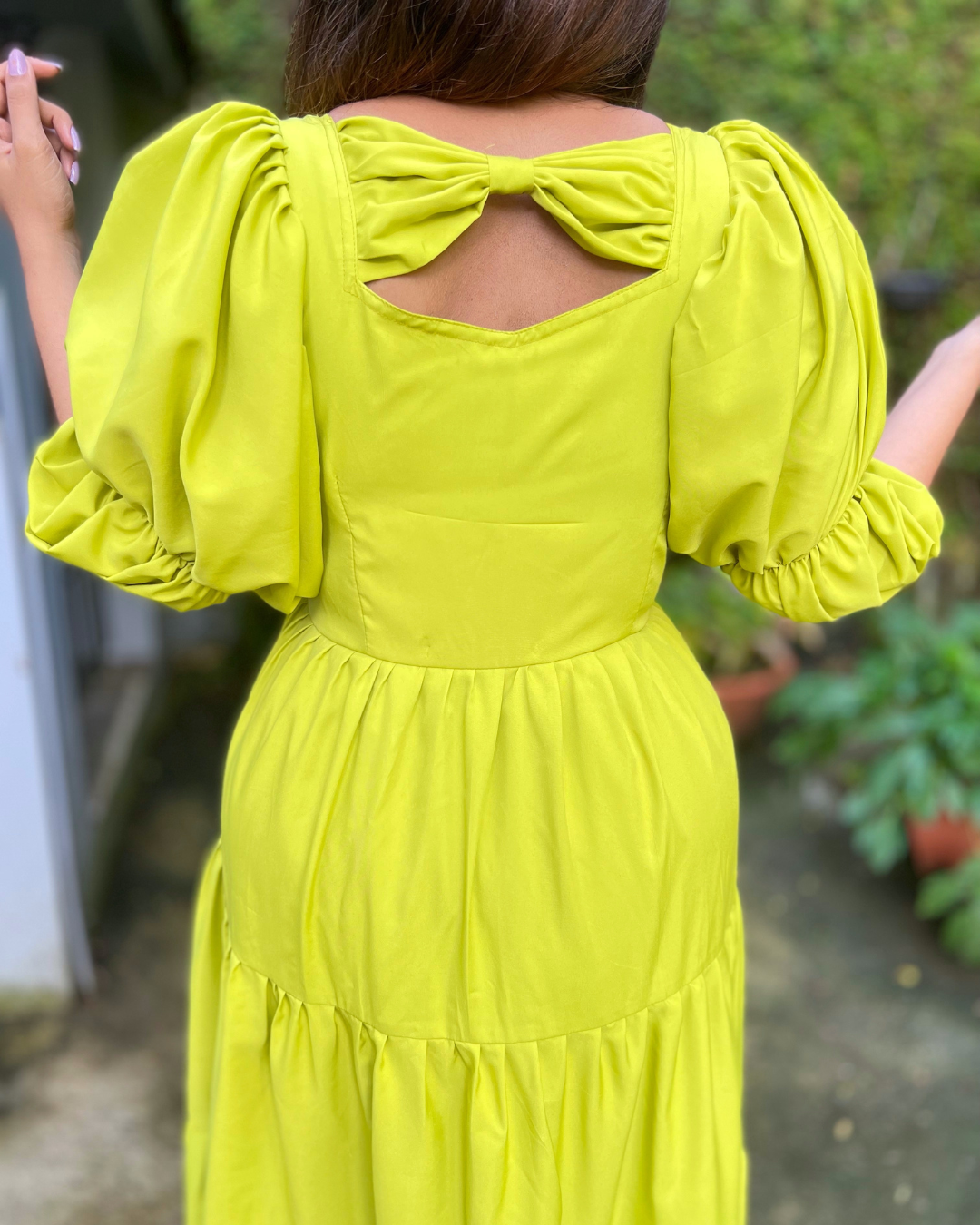 Evergreen Tiered dress with pockets